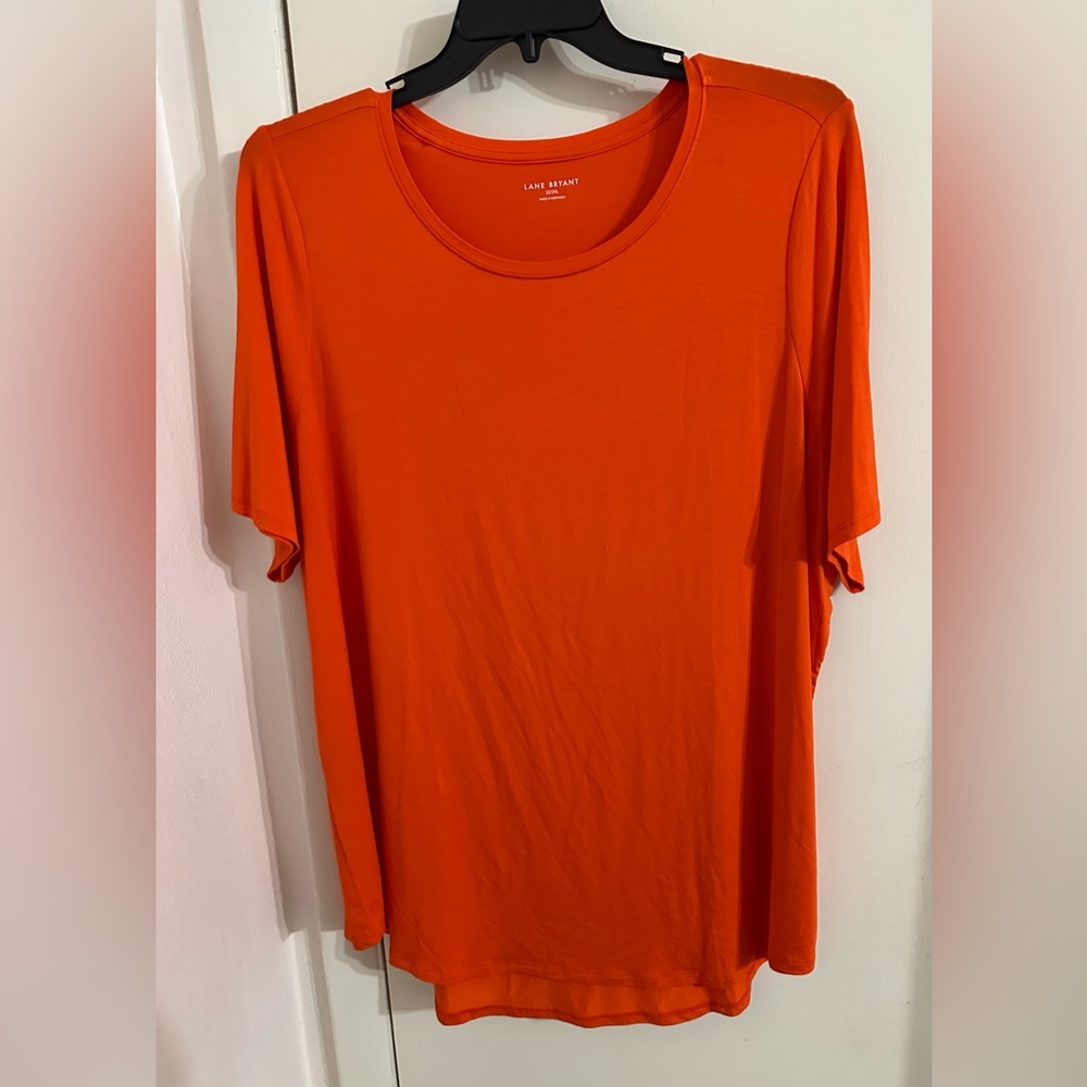 Lane Bryant Perfect Sleeve Curved-Hem Tee